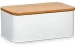 Zeller - Bkasten Mit Bambus Schneidebrett, Metall, Matt 2in1, 31x18x12,5