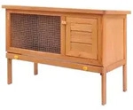 Kaninchenstall Kleintierhaus Hasenstall 1 Ebene Holz Vidaxl Braun