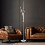 Stehleuchte Standleuchte Stehlampe Designleuchte Chrom, Acryl, Schalter, Smd Led 20,1