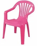 Kindersessel Pink Vollkunststoff, Monoblock, Stapelbar
