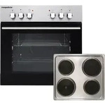 Respekta - Backofen Herdset Einbau Set Kochfeld Edelstahl 3 Stufen 55 L Eb6000ixn