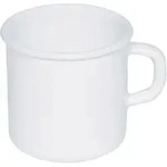 Riess Topf Mit B&ouml;rdel (becher) &Oslash;8cm 3/8 Liter Emaille Classic Weiss