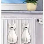Maximex Luftbefeuchter Katze 2er Set, F&uuml;llmenge 300 Ml, Wei&szlig;, Keramik Wei&szlig; - Wei&szlig;