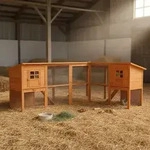 Hasenstall H&uuml;hnerstall Kaninchenstall Freigehege Freilauf K&auml;fig Hasen Holz Xxl