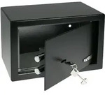 Hmf - M&ouml;beltresor Doppelbartschloss, Safe, 31 X 20 X 20 Cm, Schwarz, 49200-02