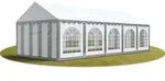 Festzelt Partyzelt 4x10 M Premium, Hochwertige Pvc Plane 750 N In Grau-wei&szlig;...