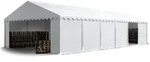Toolport Lagerzelt 6x12 M Unterstand Pvc Plane 700 N Wasserdicht In Wei&szlig;