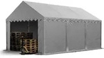 Toolport Lagerzelt 4x6 M Industriezelt Unterstand Pvc Plane 750 N Grau Mit