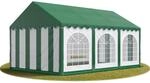 Festzelt Partyzelt 3x6 M Premium, Hochwertige Pvc Plane 750 N In Gr&uuml;n-wei&szlig; 100%