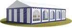 Festzelt Partyzelt 5x10 M Premium, Hochwertige Pvc Plane 750 N In Blau-wei&szlig; 100%