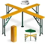 Casaria&reg; Stehtisch Quattro Xxl Hoch Klappbar Bierzeltgarnitur Outdoor Indoor