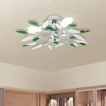 Vidaxl - Deckenleuchte Wei&szlig;e & Gr&uuml;ne Acrylglas-bl&auml;tter 3 &times; E14-lampen