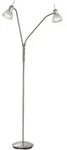 Led Stehleuchte 2-f.daytona Nickel,glas Alab. Weiss Incl.2xe14,3w,led H:152cm,glas