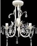 Vidaxl - Kronleuchter Pendelleuchte Kristall Lampe L&uuml;ster Leuchte Wei&szlig;