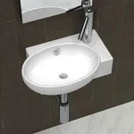 Waschbecken Mit Wasserhahn-loch Und &Uuml;berlaufloch Keramik Wei&szlig; Vidaxl