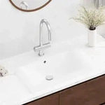 Vidaxl - Luxus-waschbecken Keramik Rechteckig Wei&szlig; Mit Hahnloch 60x46 Cm