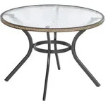Ravenna Tisch &Oslash; 100cm Natur Aluminium/kunststoffgeflecht