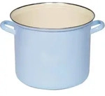 Unbekannt - Riess Topf Hoch Mit Chromrand &Oslash;18cm 3 Liter Emaille Classic Pastell Blau