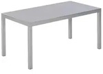 Tisch 150x90cm Silber Aluminium/textil