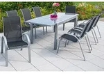 Amalfi Set 9tlg 8 Sessel Schwa Tisch 180(240)x100cm