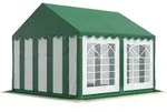 Party-zelt Festzelt 4x4 M Garten-pavillon -zelt Pvc Plane 700 N In Gr&uuml;n-wei&szlig;
