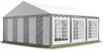 Party-zelt Festzelt 5x6 M Garten-pavillon -zelt Pvc Plane 700 N In Grau-wei&szlig;
