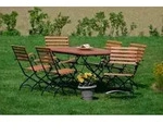 Schlossgarten Set 7tlg 6 Sessel Tisch 100(150)x90cm