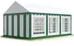 Party-zelt Festzelt 4x6 M Garten-pavillon -zelt Pvc Plane 700 N In Gr&uuml;n-wei&szlig;