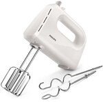 Philips Handmixer Wei&szlig; 5 Geschwindigkeiten Turbo