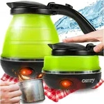 Premium Cr 1265 Elektrischer Wasserkocher 0,5 L 750 W Schwarz, Gr&uuml;n - Camry