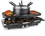 Klarstein - Entrecote 2-in-1 Raclettegrill & Fondue Naturstein 1100w 8 Personen