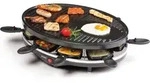 Domo - Raclette F&uuml;r 8 Personen, 1200w, Doppelheizelement, Gro&szlig;e Bratplatte