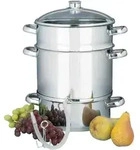Fruchtentsafter Edelstahl 26 Cm 26 Cm, 8 L, Mit Glasdeckel