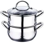 Bergner Dampfgarer 2,2 Liter Edelstahl Silber