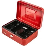 Hmf - 10125-03 Geldkassette M&uuml;nzeinsatz, 25 X 18 X 9,5 Cm, Rot