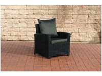 Polyrattan Stuhl Sessel Fisolo 5mm schwarz anthrazit