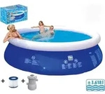 Happy People - Quickup Pool Blau 300 X 76 Cm Inkl. Filterpumpe, 3618 Ltr