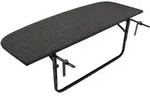 Balkonh&auml;ngetisch 120x40cm, Metall + Polyrattan Schwarz