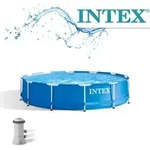Intex Frame Pool 366 X 76 Cm Rundpool Mit Filteranlage