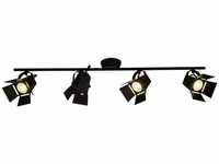 BRILLIANT Lampe Movie LED Spotrohr 4flg schwarz matt 4x LED-PAR51, GU10, 5W