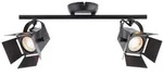Lampe Movie Led Spotrohr 2flg Schwarz Matt 2x Led-par51, Gu10, 5w Led-reflektorlampen