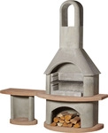 Buschbeck - Gartenkamin Carmen Inkl Tisch Bbq Kohlegrill Holzgrill Grillkamin