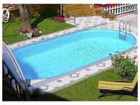 Stahlwand Swimming Pool Set Styria oval blaue Poolfolie 625 x 360 x 150 cm -