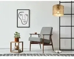 Eglo - Design Stehlampe Amy Mit Stoffschirm Goldfarbig, H&ouml;he 160cm
