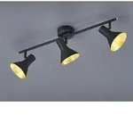 Deckenstrahler Nina Metall Schwarz Gold 3-flammig, Breite 58cm