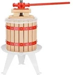 Wiltec - 12l Obstpresse Aus Buchenholz Inkl. Presstuch, Manuelle Weinpresse Mit