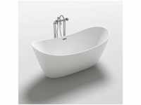 Freistehende Badewanne - ovalo - Maße: 170 x 80 x 72 cm - inkl. komplettem Zubehör