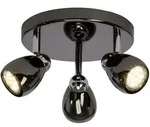 Lampe Milano Led Spotrondell 3flg Chrom/schwarz Chrom 3x Led-par51, Gu10, 3w