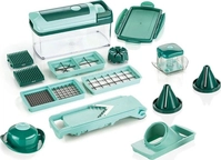 Genius Nicer Dicer Fusion Julietti Set Mintgr&uuml;n 16 Teile