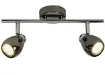 Lampe Milano Led Spotrohr 2flg Chrom/schwarz Chrom 2x Led-par51, Gu10, 3w
